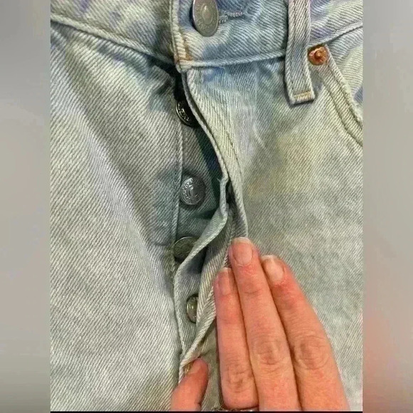 Levi’s Ribcage Straight Ankle Womens Ripped Button Fly Jeans Sz 25 Like new ! - Picture 4 of 5